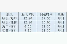 临沂-桂林-海口航班9月16日复航 每日一班图片
