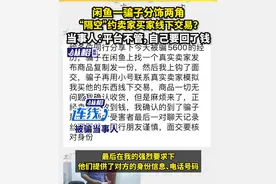 闲鱼一骗子分饰两角“隔空”约卖家买家线下交易？当事人：平台不管，自己要回了钱图片