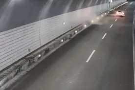 温州一隧道内两车发生碰撞，驾驶员三分钟后直接被撞飞图片