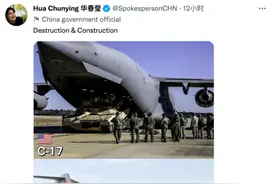 美军C-17与中国运-20，华春莹发的这张图信息量很大图片