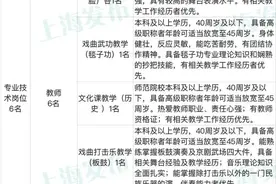 【就业】上海戏剧学院附属戏曲学校、上海城建职业学院招聘工作人员，即日起报名图片