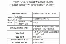 因贷款资金被挪用，广东南粤银行深圳分行被罚40万元图片