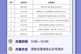 西安车管所国庆假期加班办理业务提供便民服务的通告图片