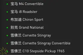 共144辆，《极品飞车 不羁》完整车辆列表公开图片