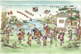 放纸鸢，秋风一击入云端图片