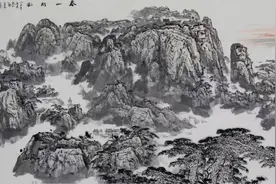 泰安市美术馆藏品《泰山雄风》赏析图片