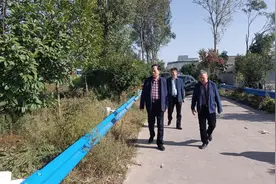甘栓柱督导调研玉带河治理项目图片