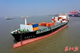 武汉至俄罗斯集装箱直达水运航线完成首航图片