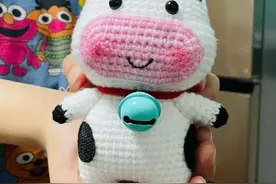 可可爱爱的小老虎、小牛钩针玩偶（有编织说明）图片