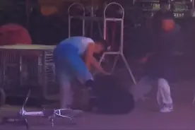 狗熊表演扑咬工作人员吓跑观众 马戏团：系节目效果，已暂停狗熊表演图片