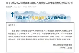 2022年全国演出经纪人员资格认定考试合格分数线公布图片