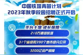 中国铁塔2023年秋招发布500个工作岗位图片