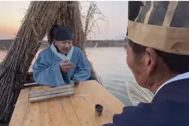 一个村庄里的临时剧组图片