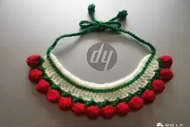 超可爱的小猫咪圣诞风小项圈（有编织说明）图片