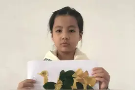 落叶也有精彩！临沂新桥墩头小学树叶粘贴画创意足图片