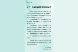 销超18万辆！车友投诉海豚空调口“喷粉”，比亚迪紧急澄清图片