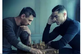 梅罗同框拍摄广告，摩根：GOAT和梅西在一起图片