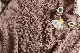 降温为自己织一条盖毯吧！冬日披上后，舒服！附图解图片