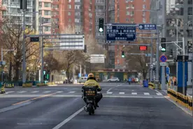 外卖骑手，驶过北京的冬天图片