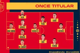 摩洛哥vs西班牙首发：加维佩德里、齐耶赫先发 莫拉塔替补图片