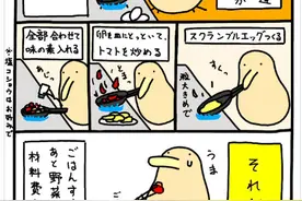 日本网友绘制漫画介绍西红柿炒鸡蛋做法，在推特引起热议图片