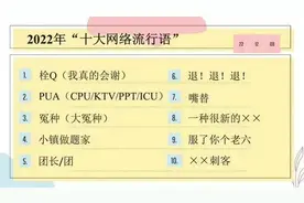 2022十大网络流行语发布：“冤种”“栓Q”“退！退！退！”图片