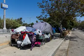 无家可归者超4万人，美国洛杉矶市将宣布进入紧急状态图片