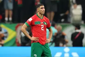 摩洛哥队边后卫阿什拉夫发文：我们战斗到最后一秒并且昂首离开图片