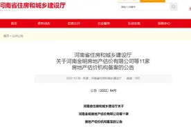 河南省住房和城乡建设厅关于河南金明房地产估价有限公司等11家房地产估价机构备案的公告图片