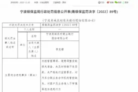 宁波甬城农商银行因内控管理薄弱等被罚440万图片