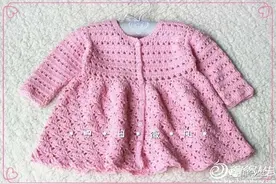 童童：超可爱A摆裙式宝宝小开衫（有编织图解）图片