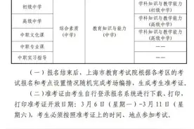 2023年上半年中小学教师资格考试（笔试）上海考区报名公告来了！图片