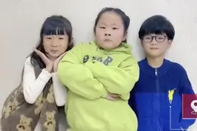 爸爸晒龙凤三胞胎“高矮胖瘦各长各的”，网友：别人要生三次，你家一次生齐图片