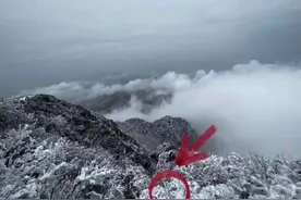 女子手机掉落峨眉山金顶悬崖边，“下崖工”吊绳索轻松捡回 景区回应：常规操作图片