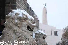 薛城区铁道游击队景区初雪“上线”图片