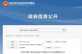河北省药品监督管理局公示2022年第二轮化妆品生产经营企业飞行检查情况图片