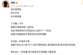 热搜第一！胡歌：我当爸爸啦图片