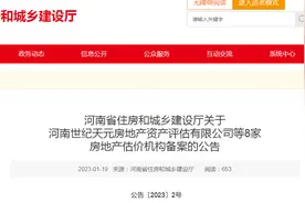 河南省住房和城乡建设厅关于河南世纪天元房地产资产评估有限公司等8家房地产估价机构备案的公告图片
