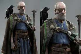 《战神》艺术总监分享奥丁原画 网友：众神之父太帅了图片