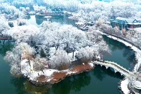 如入画中游！石家庄长安公园雪后“换装”图片
