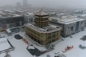 瞰中国｜内蒙古赤峰：雪中的红山区图片