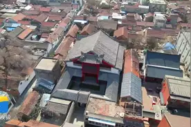 航拍济南清代古建题壁堂 山东省现存最大古代戏楼修缮换“新”颜图片