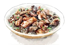 这一段排骨上的肉，最嫩！图片