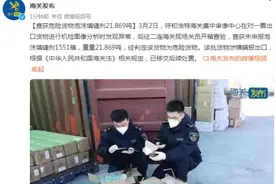 呼和浩特海关查获危险货物泡沫填缝剂21.869吨图片
