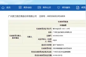 在医疗广告中涉及医疗技术、诊疗方法  广州索兰医疗美容诊所有限公司被罚款20000元图片