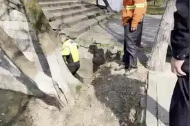 杭州一名路上巡逻的“铁骑”突然跃入河中：这事太紧急了图片