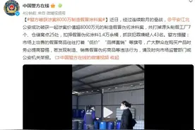 警方破获涉案8000万制造假冒涂料案图片