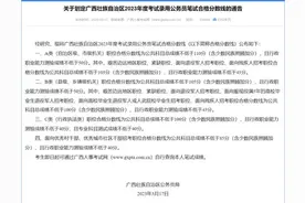 查分了！2023年广西公务员考试笔试合格分数线公布图片