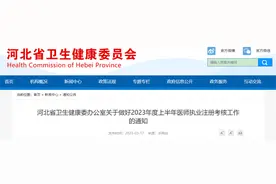 最新！河北省2023年上半年医师执业注册考核今起报名图片