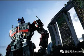 变形金刚来滨海湾花园了，这个角度拍照绝了！图片